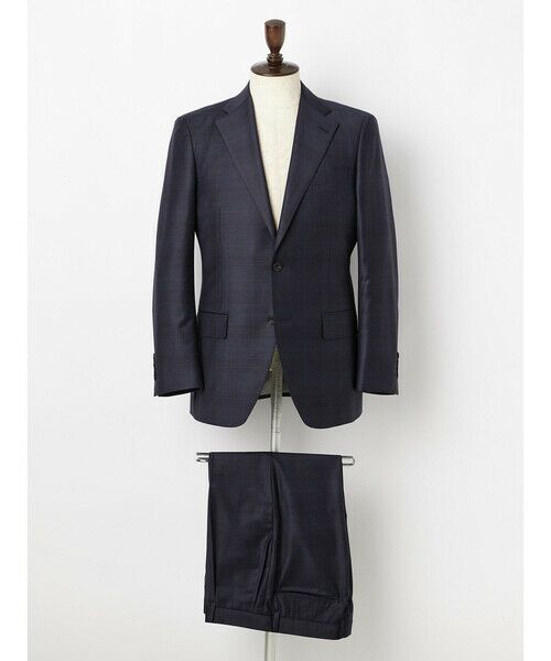 Aquascutum / アクアスキュータム セットアップ | Navy Coloured Check Suit | 詳細8
