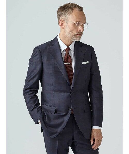 Aquascutum / アクアスキュータム セットアップ | Navy Coloured Check Suit(ネイビー)