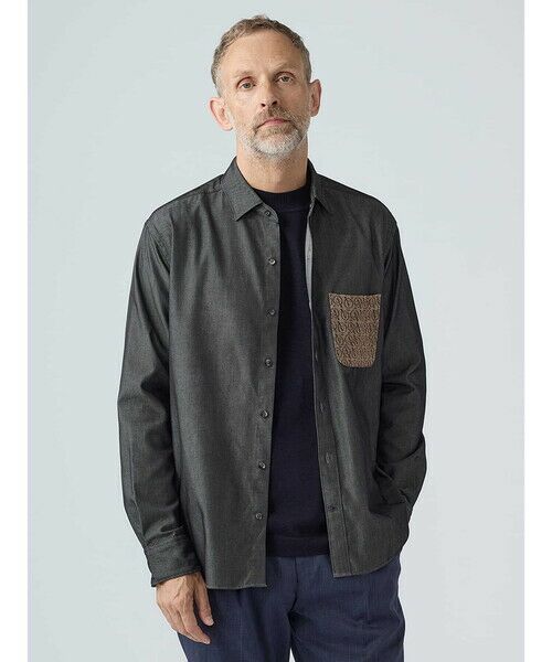 Aquascutum / アクアスキュータム シャツ・ブラウス | Denim Over Shirt(チャコール)