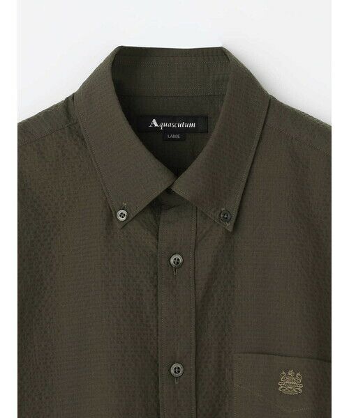 Aquascutum / アクアスキュータム シャツ・ブラウス | (Summer)Crinkle Plain Short Sleeve Shirt | 詳細2