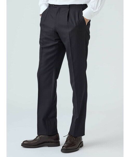 Aquascutum / アクアスキュータム スラックス・ドレスパンツ | S140's Navy Trousers(ネイビー)
