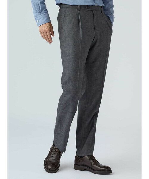 Aquascutum / アクアスキュータム スラックス・ドレスパンツ | Plain Twill Trousers(グレー)