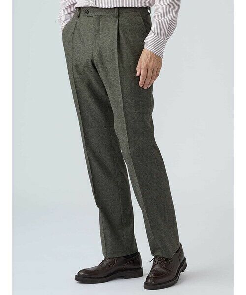 Aquascutum / アクアスキュータム スラックス・ドレスパンツ | Light Flannel Trousers（ｶｰｷ）