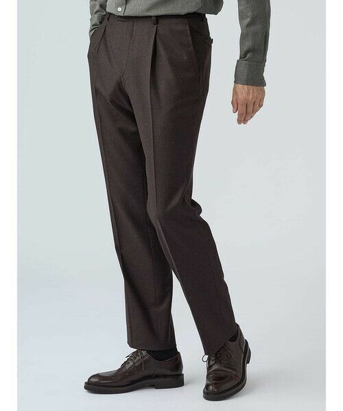 Aquascutum / アクアスキュータム スラックス・ドレスパンツ | Light Flannel Trousers（ﾌﾞﾗｳﾝ）