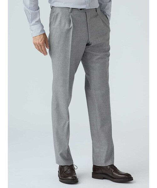 Aquascutum / アクアスキュータム スラックス・ドレスパンツ | Flannnel Trousers（ﾗｲﾄｸﾞﾚｰ）