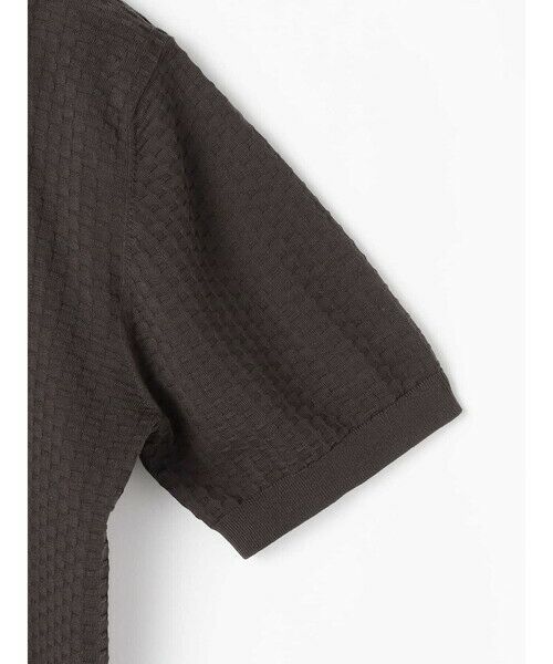 Aquascutum / アクアスキュータム ニット・セーター | Honeycomb jaquard Short-Sleeve | 詳細10
