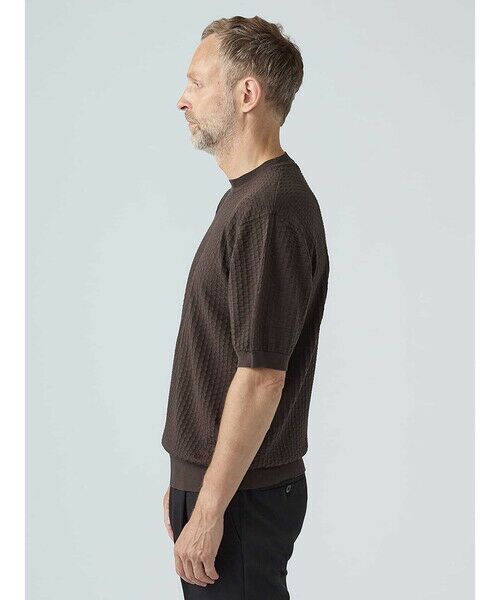 Aquascutum / アクアスキュータム ニット・セーター | Honeycomb jaquard Short-Sleeve | 詳細3