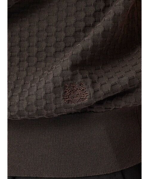 Aquascutum / アクアスキュータム ニット・セーター | Honeycomb jaquard Short-Sleeve | 詳細6
