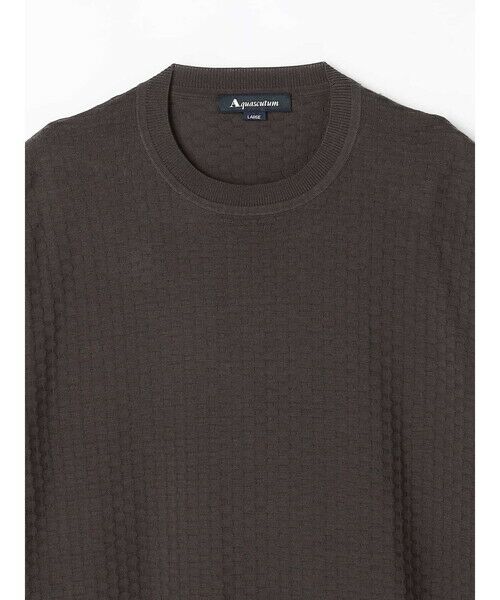 Aquascutum / アクアスキュータム ニット・セーター | Honeycomb jaquard Short-Sleeve | 詳細9