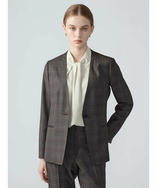 Aquascutum / アクアスキュータム テーラードジャケット | 【セットアップ対応】REDAグレンチェックジャケット（ﾀﾞｰｸｸﾞﾚｰ）