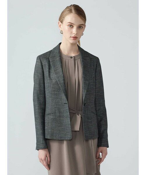 Aquascutum / アクアスキュータム テーラードジャケット | Botto Giuseppe ウールカシミヤムリネジャケット（ｸﾞﾘｰﾝ）