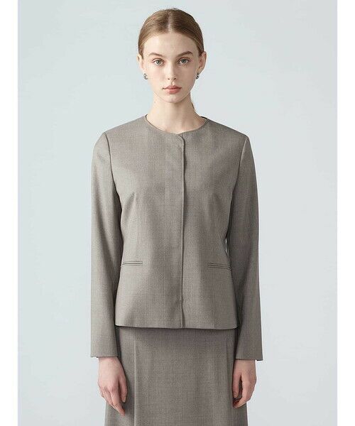 Aquascutum / アクアスキュータム テーラードジャケット | 【セットアップ対応】REDA クラシックツイルノーカラージャケット | 詳細4