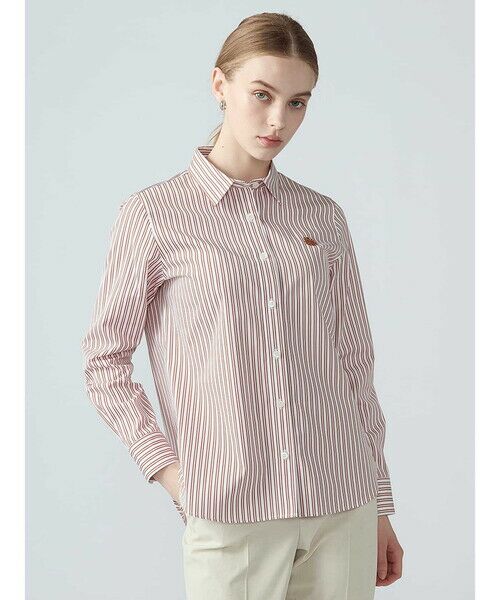 Aquascutum / アクアスキュータム シャツ・ブラウス | THOMAS MASON カラードストライプシャツ（ｵﾚﾝｼﾞ）