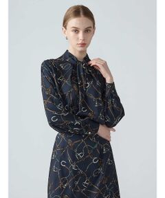 Aquascutum / アクアスキュータム シャツ・ブラウス | 【セットアップ対応】ホースライディングプリントブラウス