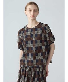 Aquascutum / アクアスキュータム シャツ・ブラウス | 【セットアップ対応】クラブチェック刺繍ブラウス