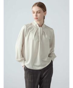 Aquascutum / アクアスキュータム シャツ・ブラウス | クレープサテンブラウス