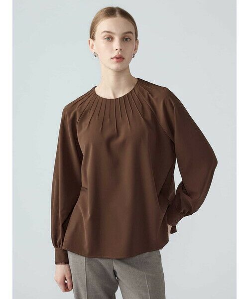 Aquascutum / アクアスキュータム シャツ・ブラウス | プレーンストレッチブラウス（ﾌﾞﾗｳﾝ）
