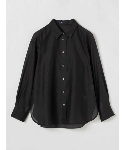 Aquascutum / アクアスキュータム シャツ・ブラウス | ウォッシャブルシルクブラウス（ﾌﾞﾗｯｸ）