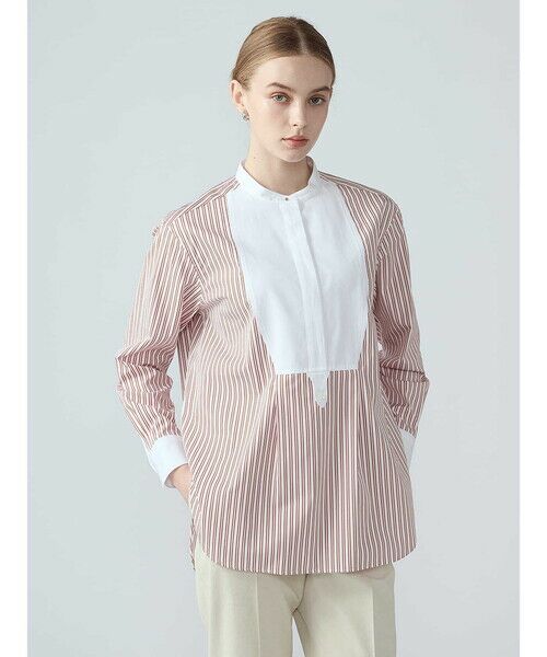 Aquascutum / アクアスキュータム シャツ・ブラウス | THOMAS MASON カラードストライプブラウス（ｵﾚﾝｼﾞ）