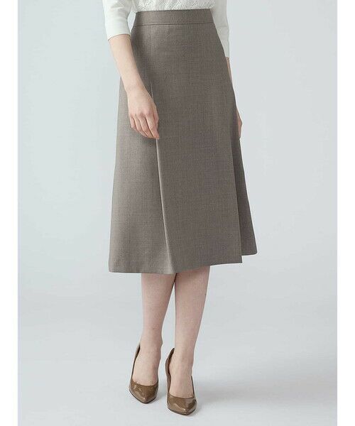 Aquascutum / アクアスキュータム ミニ・ひざ丈スカート | 【セットアップ対応】REDA クラシックツイルスカート（ｸﾞﾚｰ）