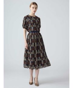 Aquascutum / アクアスキュータム ミニ・ひざ丈スカート | 【セットアップ対応】クラブチェック刺繍スカート