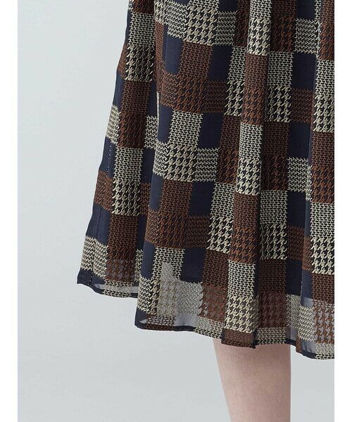 Aquascutum / アクアスキュータム ミニ・ひざ丈スカート | 【セットアップ対応】クラブチェック刺繍スカート | 詳細4
