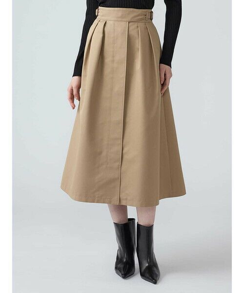 Aquascutum / アクアスキュータム ミニ・ひざ丈スカート | 【セットアップ対応】NEW AQUA TECH トレンチスカート（ﾍﾞｰｼﾞｭ）