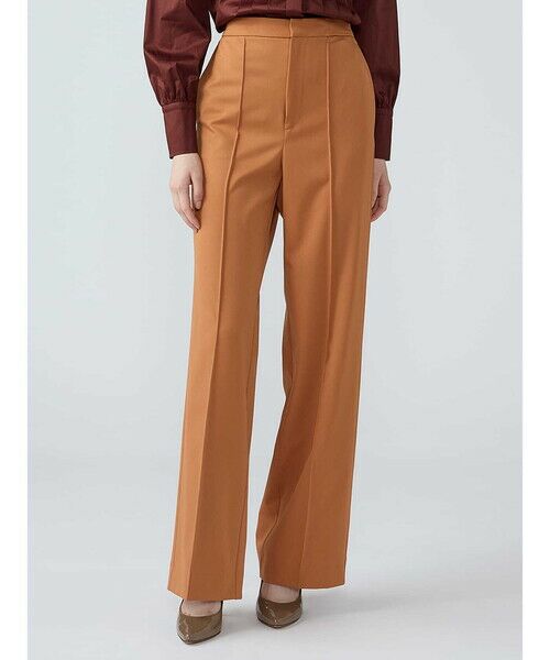 Aquascutum / アクアスキュータム その他パンツ | ストレッチギャバシンワイドパンツ（ｵﾚﾝｼﾞ）