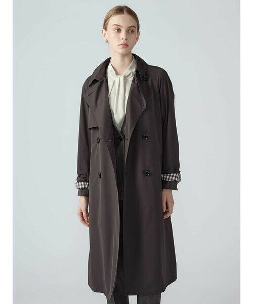 Aquascutum / アクアスキュータム その他アウター | ソレラタフタトレンチコート（ﾀﾞｰｸｸﾞﾚｰ）