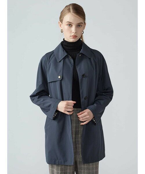 Aquascutum / アクアスキュータム その他アウター | ソレラタフタAラインコート（ｸﾞﾘｰﾝ）