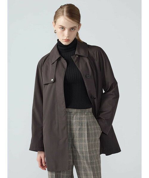 Aquascutum / アクアスキュータム その他アウター | ソレラタフタAラインコート（ﾀﾞｰｸｸﾞﾚｰ）