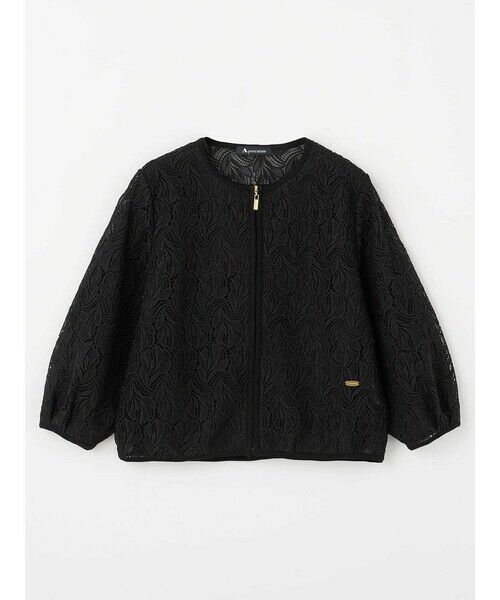 Aquascutum / アクアスキュータム ニット・セーター | 【アンサンブル対応】レースコンビジップカーディガン | 詳細14