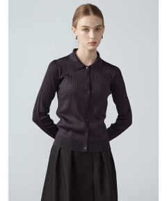 Aquascutum / アクアスキュータム ニット・セーター | シャイニー襟付きニット