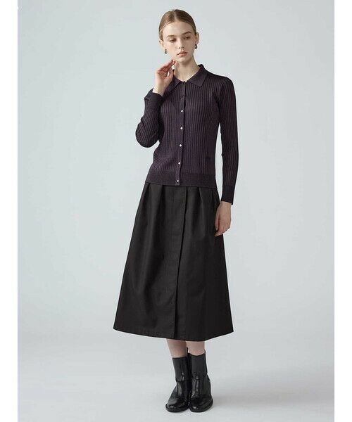Aquascutum / アクアスキュータム ニット・セーター | シャイニー襟付きニット | 詳細1