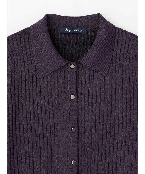 Aquascutum / アクアスキュータム ニット・セーター | シャイニー襟付きニット | 詳細8