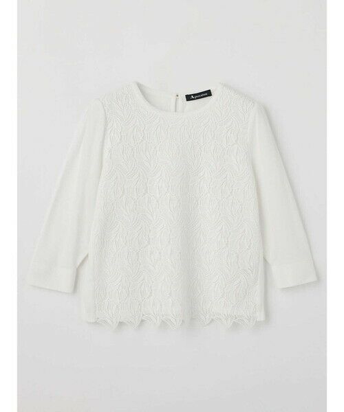 Aquascutum / アクアスキュータム ニット・セーター | 【アンサンブル対応】レースコンビプルオーバー | 詳細3