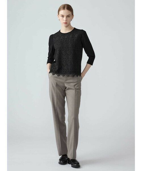 Aquascutum / アクアスキュータム ニット・セーター | 【アンサンブル対応】レースコンビプルオーバー | 詳細5