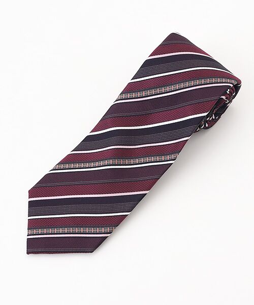 アラ商事 / アラショウジ ネクタイ | ハウスチェックストライプ（ワイン）