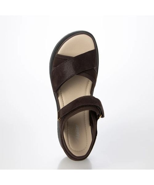 Atelier / アトリエ サンダル | 【3E】【軽量】ストレッチ素材クロスベルトスポーツサンダル | 詳細8