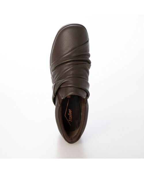 Atelier / アトリエ フラットシューズ | 【3E】【防滑底】ドレープデザインスリッポンシューズ | 詳細3