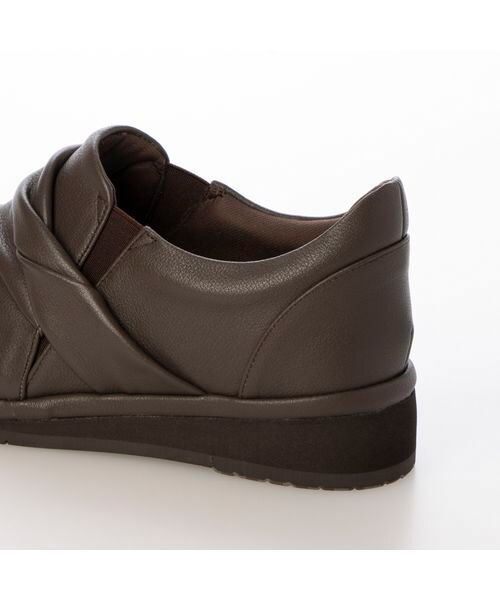 Atelier / アトリエ フラットシューズ | 【3E】【防滑底】ドレープデザインスリッポンシューズ | 詳細5