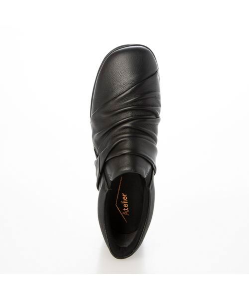 Atelier / アトリエ フラットシューズ | 【3E】【防滑底】ドレープデザインスリッポンシューズ | 詳細8