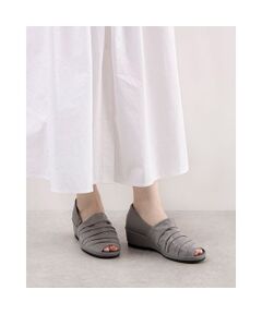 Atelier / アトリエ パンプス | 【3E】ドレープデザインオープントゥパンプス