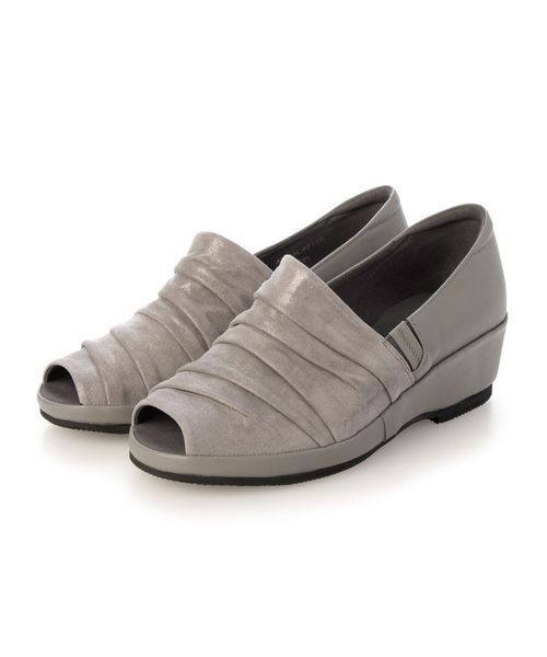 Atelier / アトリエ パンプス | 【3E】ドレープデザインオープントゥパンプス | 詳細11