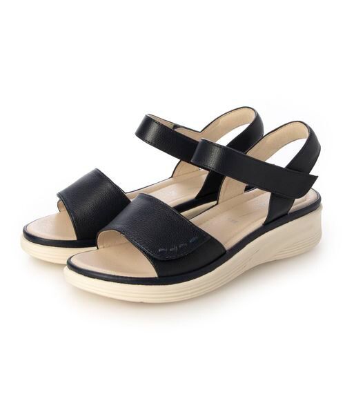 Atelier/アトリエ 【3E】【軽量】ベルクロスポーツサンダル ネイビー 230