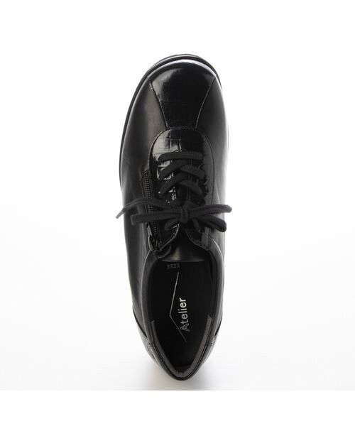 Atelier / アトリエ フラットシューズ | 【4E】ゆったりサイドファスナーレースアップスニーカー | 詳細14