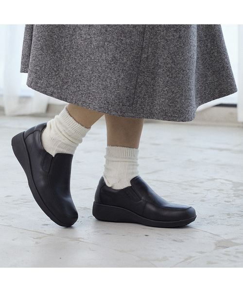 Atelier / アトリエ フラットシューズ | 【4E】スクエアトゥスリッポン | 詳細12