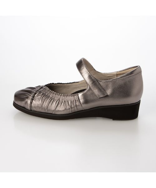 Atelier / アトリエ フラットシューズ | 【3E】ドレープデザインストラップパンプス | 詳細1