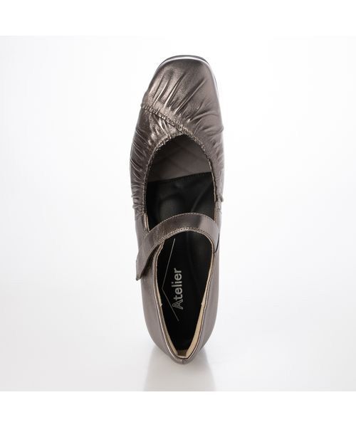 Atelier / アトリエ フラットシューズ | 【3E】ドレープデザインストラップパンプス | 詳細3