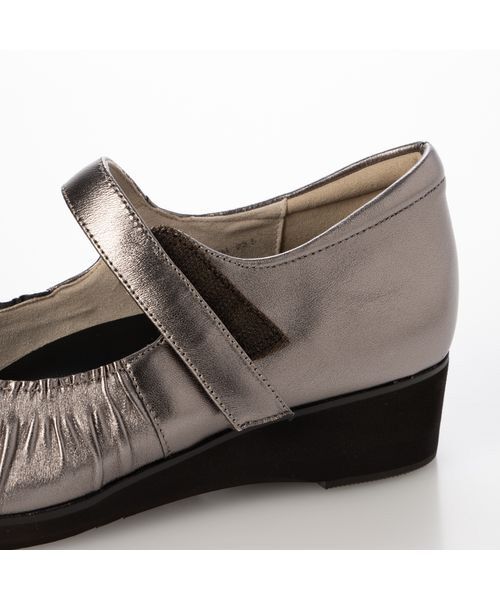 Atelier / アトリエ フラットシューズ | 【3E】ドレープデザインストラップパンプス | 詳細5